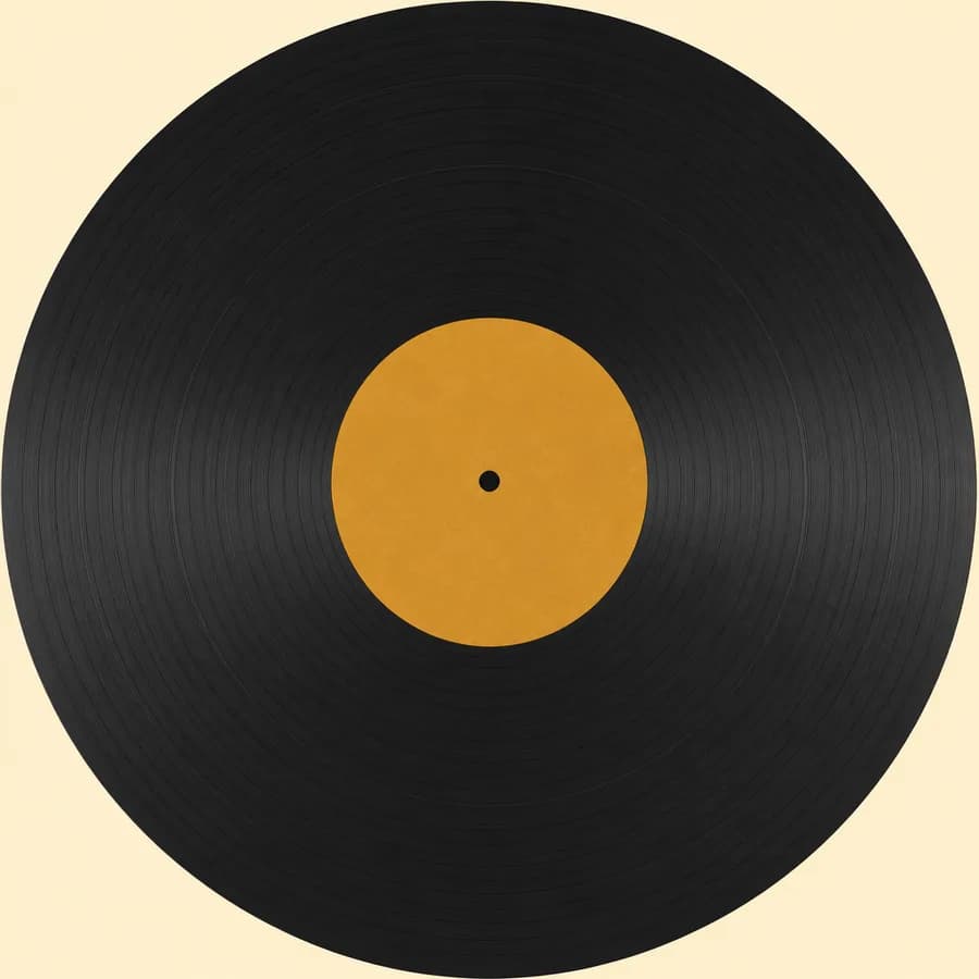 A spinning vinyl record